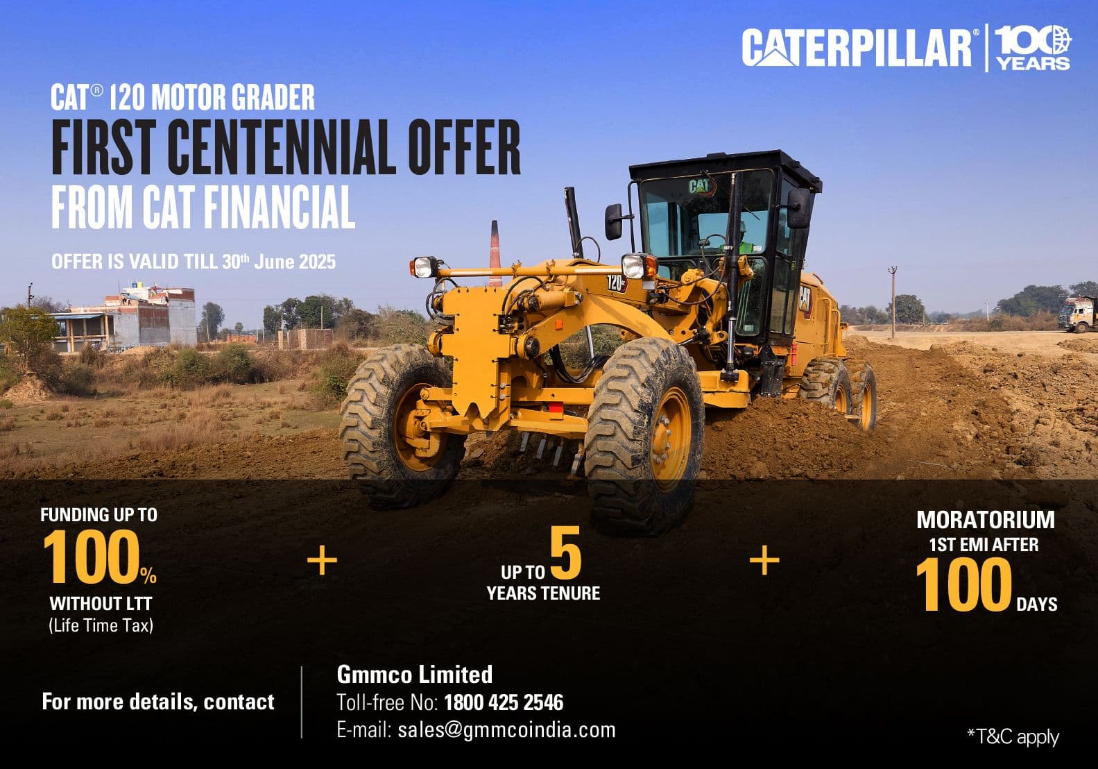 Unlock Exclusive Finance on the Cat® 120 Motor Grader!