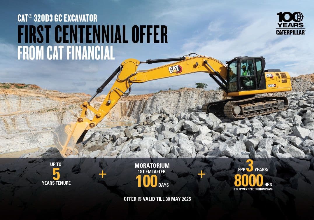 Celebrate 100 Years of Power – With the First Centennial Offer on CAT 320D3 GC