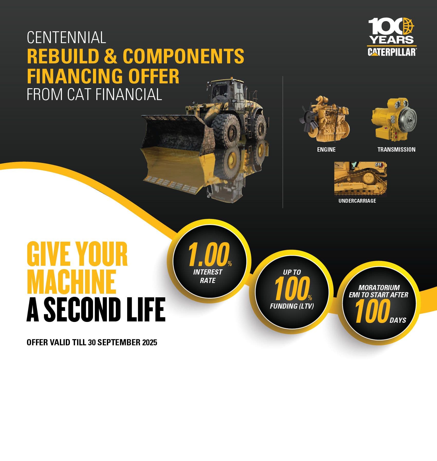 Give Your Machine a Second Life – With Special Cat Finance Offers on Rebuilds & Components
