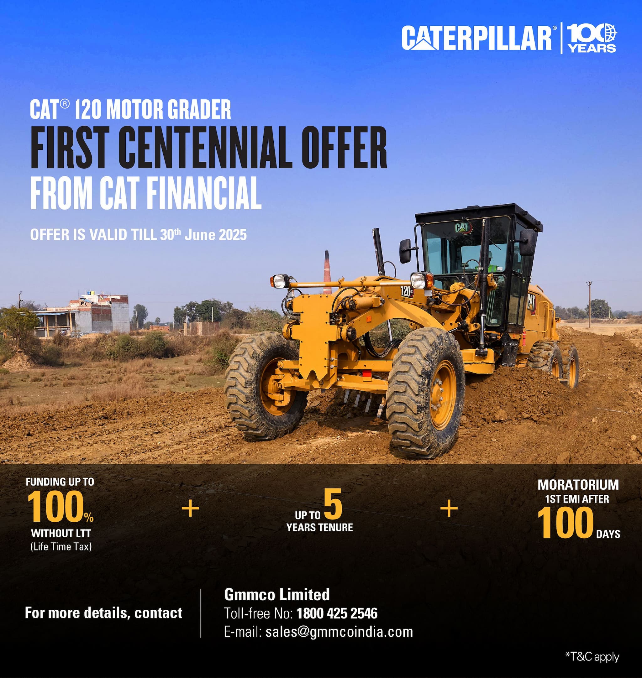 Unlock Exclusive Finance on the Cat® 120 Motor Grader!