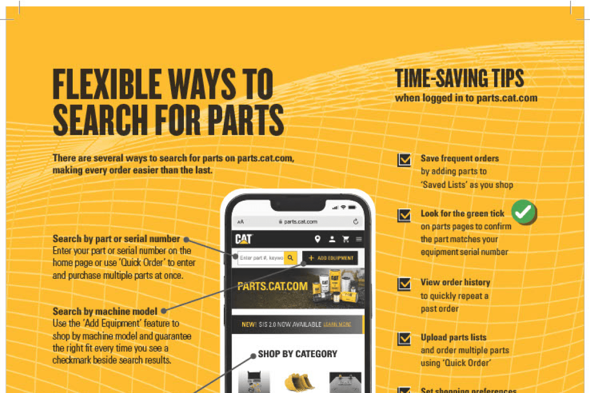 The Easy Way to Order Genuine Cat® Parts