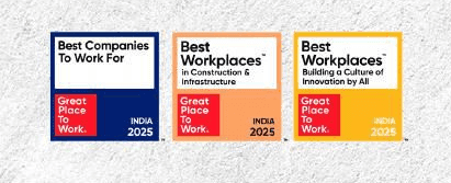 Three Great Place To Work award badges for India 2025