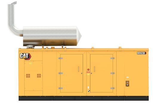 Cat DE630 enclosed generator set with exhaust silencer