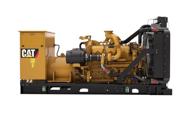 Cat open-frame generator set with integrated radiator and control panel